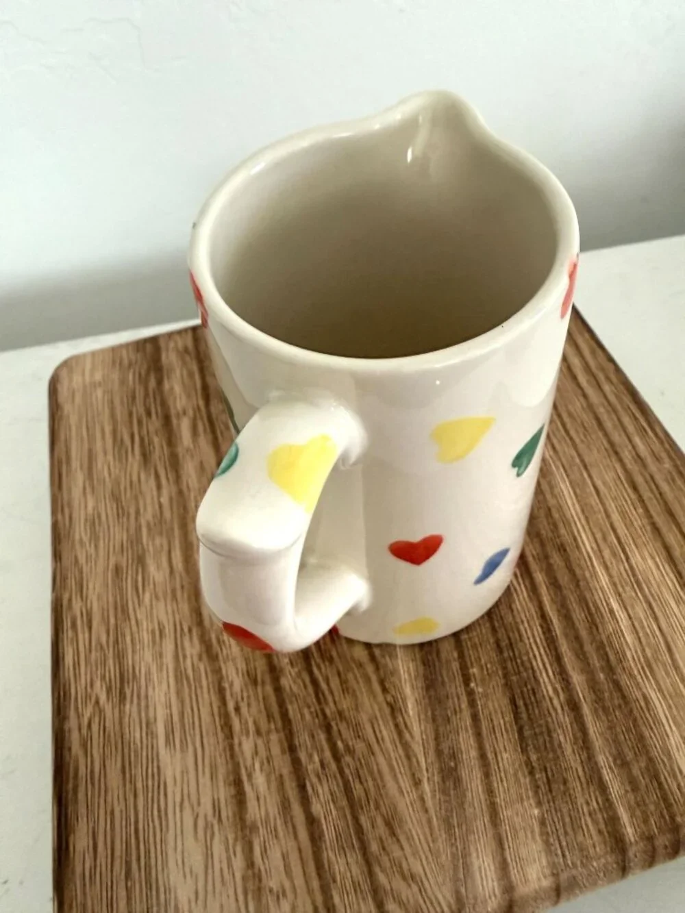 Moorland Chelsea Works Burslem England Hand Painted Hearts Creamer Pitcher